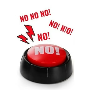No Button with Sound, Game Answer Button for Trivia Games, Answer Buzzers for Game Show, Funny Talking Buttons Gathering Pet Training, Different Yes No Saying