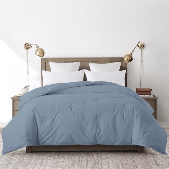 Button Stitch Down Alternative Comforter - Full/Queen - Blue Fog
