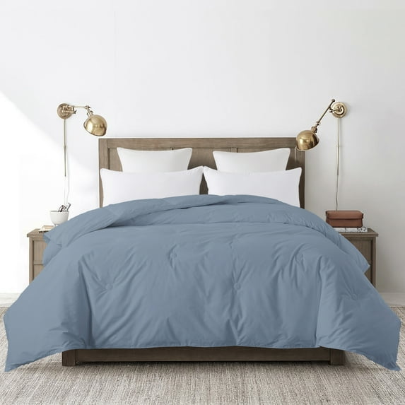 Button Stitch Down Alternative Comforter - Twin - Blue Fog