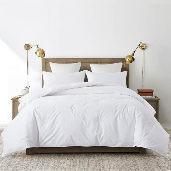 Button Stitch Down Comforter - King - White