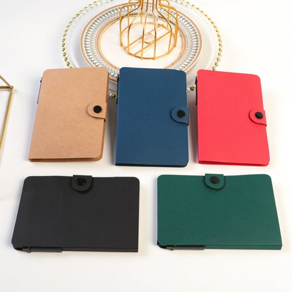 Button Style Self Stick Memo Pad with Pen, Portable Sticky Notes Set for Office Planner Journal Writing, Daily Writing Supplies, St Patrick's Day Desk Accessory and Workstation Organizer, Blue