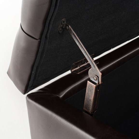 Button - Tufted Brown Ottoman for Home Storage / Fits Well in Contemporary Interiors