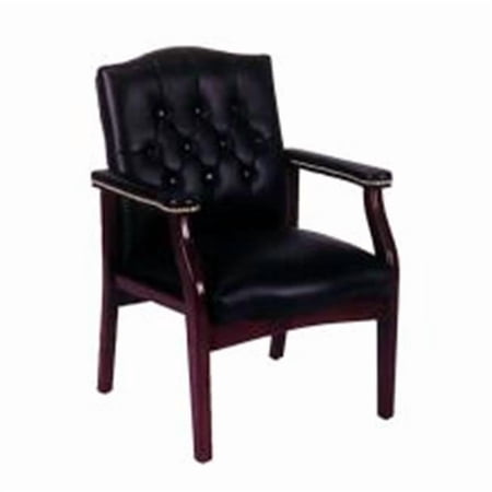 Button Tufted Guest Chair - B959 - Oxblood Vinyl
