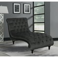 thumbnail image 1 of Button Tufted Upholstered Chaise Charcoal, 1 of 2
