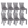 thumbnail image 1 of Button Tufted Upholstered Dining Chairs with Nailhead, Dining Room Chairs Tufted Cushion Back Elegant, Accent Chairs with Solid Wood Legs for Living Room/Kitchen (Set of 8), 1 of 9