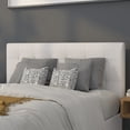 thumbnail image 1 of Emma + Oliver Button Tufted Upholstered Full Size Headboard in White Vinyl, 1 of 9