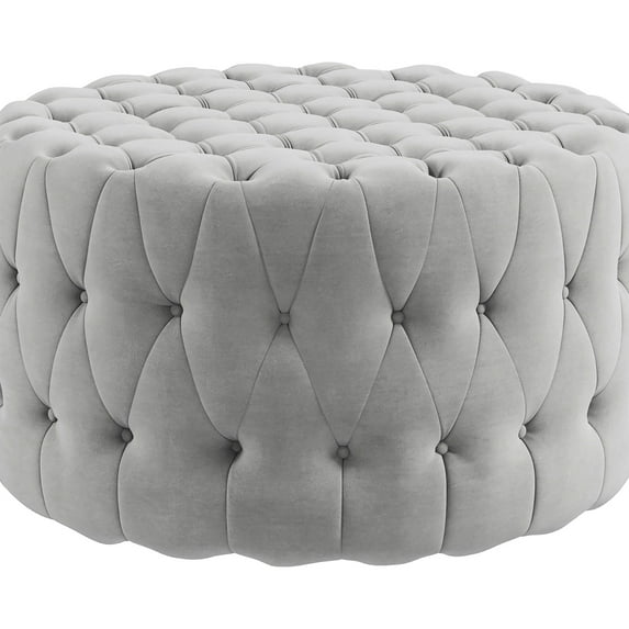 Button - Tufted Velvet - feel - Shoe - changing Stool - Entryway Use - Nice Room Decoration