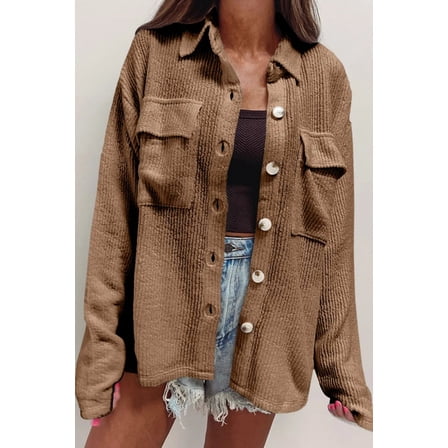 Button Up Long Sleeve Shacket