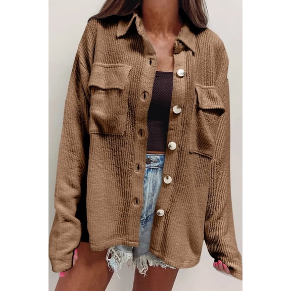 Button Up Long Sleeve Shacket