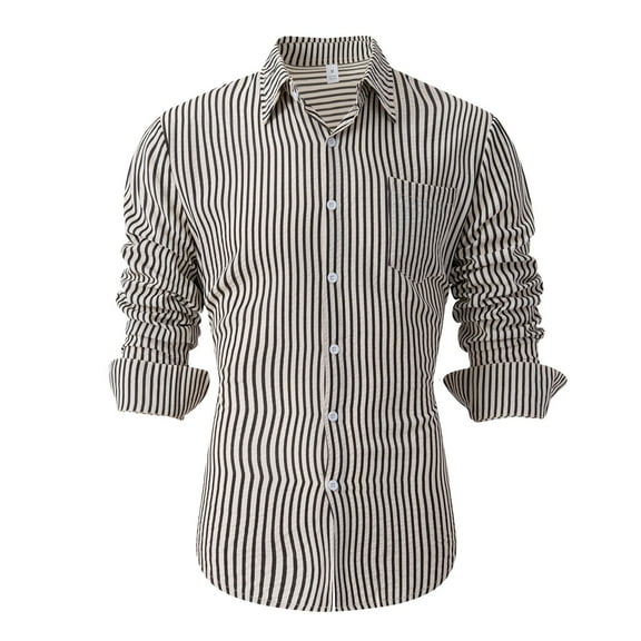 Button Up Shirt Men,Button Up Shirts for Men,Fashion Casual Button Patchwork Long Sleeve Stand Up Collar Blouse Shirt,Mens Shirts Casual