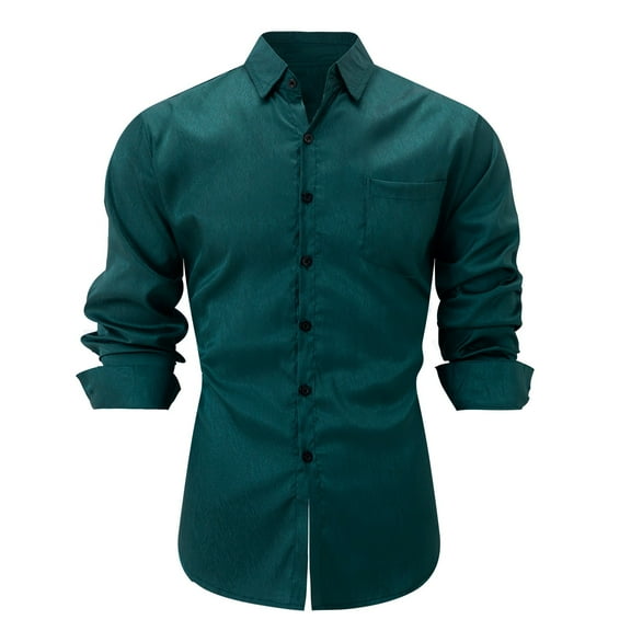 Button Up Shirt Men,Button Up Shirts for Men,Fashion Casual Button Patchwork Long Sleeve Stand Up Collar Blouse Shirt,Mens Shirts Casual