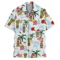thumbnail image 1 of Button Up Shirt Men Christmas Hawaiian Festive Beach Shirts Short Sleeve Turndown Collar Lightweight Relaxed Fit Shirt Men Graphic, 1 of 2