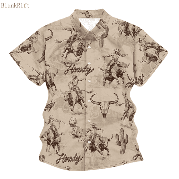 Button Up Shirt Men Vintage Print Smooth Turndown Collar Short Sleeve Shirt Relaxed Fit Men Shirts Graphic Khaki S