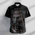 thumbnail image 1 of Button Up Shirts for Men,Funny Skull Printed Shirt Short Sleeve Button Down Shirts Tropical Holiday Beach Shirts Gray L, 1 of 4