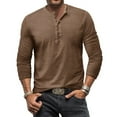 thumbnail image 1 of Button Washed Old V-neck Men's T-shirt, 1 of 8