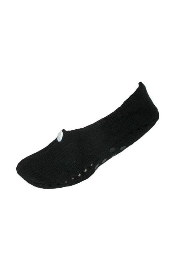 Button Weave Lounge Sock One Size / Black