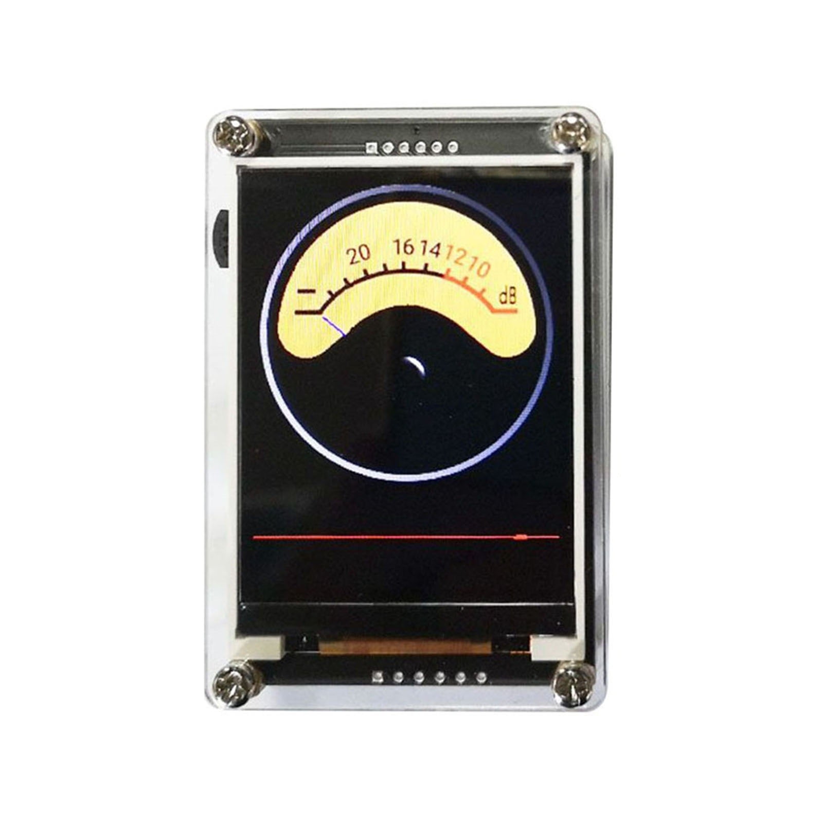 Button adjustable HD LCD VU meter with voice control true color display