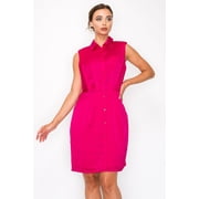 Button-down Pleated Shirt Dress
