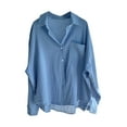 thumbnail image 1 of Button down Shirts for Women Fashion Women Casual Long Sleeve Turndown Collar Button Shirt Tops, 1 of 3