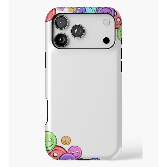 Button frame - hobbies, sewing M2831, Protective Case for iPhone 17 16 15 14 13 12 11 Pro Max – Modern Unisex Style