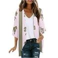 thumbnail image 1 of Button up Cardigan, Women's Floral Cardigan Coverups Boho Kimonos Loose Cardigans Beach Swimsuit Chiffon Summer Cover up Blouse S, 1 of 5