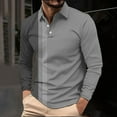 thumbnail image 1 of Button-up Sweatshirts for Men V-Neck Long Sleeve Big and Tall Sweatshirt Casual Loose Outdoor Workout Blouse Tops Gray 5XL, 1 of 5