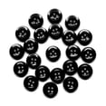 thumbnail image 1 of ButtonMode Work Shirt Buttons 13mm 20L Style 29 for Army, Dickies, Carhartt, Wrangler, Red Kap, Fits Class A, B, C Workwear, Military Spec Industrial Strength, Size 1/2", Black, 22-Buttons, 1 of 1
