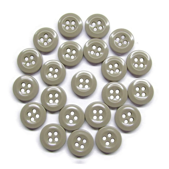 ButtonMode Work Shirt Buttons 13mm 20L Style 29 for Army, Dickies, Carhartt, Wrangler, Red Kap, Fits Class A, B, C Workwear, Military Spec Industrial Strength, Size 1/2", Khaki Tan Beige, 22-Buttons