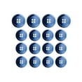 thumbnail image 1 of ButtonMode Luxury Suit Buttons 16pc Set includes 4 Buttons measuring 20mm (3/4 Inch) for Jacket Front and 12 Buttons measuring 15mm (9/16 Inch) for Jacket Sleeves and Pants, Blue Medium, 16-Buttons, 1 of 5