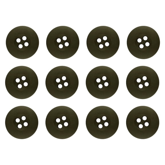 ButtonMode Tactical Buttons 19mm 30L Style 26 BDU ACU OCP ABU LE FF Army, Military Spec Industrial Strength, Size 0.75 inch, Olive Drab, 12-Pack