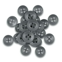 ButtonMode Standard Shirt Buttons 22pc Set Includes 8 Shirt Front Buttons (11mm or 7/16 in), 7 Sleeve Buttons (10mm or 3/8 in), 7 Collar Buttons (9mm or Almost 3/8 in), Gray Dark, 22-Buttons