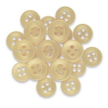 ButtonMode Standard Shirt Buttons 22pc Set Includes 8 Shirt Front Buttons (11mm or 7/16 in), 7 Sleeve Buttons (10mm or 3/8 in), 7 Collar Buttons (9mm or Almost 3/8 in), Khaki Tan Beige, 22-Buttons
