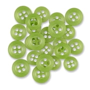 ButtonMode Replacement Shirt Buttons 22pc Set Has 8 Front 11mm or 7/16 in, 7 Sleeve 10mm or 3/8 in & 7 Collar 9mm or Almost 3/8 in, Green Light