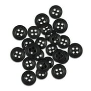 ButtonMode Replacement Shirt Buttons 22pc Set Has 8 Front 11mm or 7/16 in, 7 Sleeve 10mm or 3/8 in & 7 Collar 9mm or Almost 3/8 in, Black