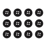 ButtonMode Suspender Brace Pant Buttons Set Includes 1-Dozen Pants Buttons Measuring 17mm slightly more than 5/8 Inch, Black, 12-Buttons