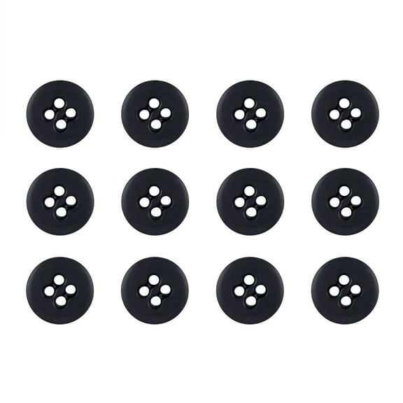 ButtonMode Suspender Brace Buttons 17mm 27L Style 4 for Pants, Military Spec Industrial Strength, Size 0.675 inch or 11/16", Blue Navy, 12-Buttons