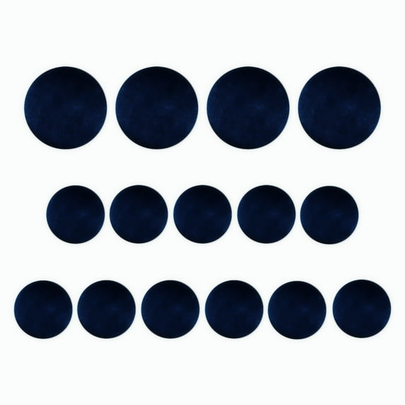 ButtonMode Tuxedo Suit Buttons 15pc Set (Fits Most Formalwear) Includes 4 Jacket Front Buttons (19mm or 3/4 Inch) and 11 Sleeve and Pant Buttons (15mm or 5/8 Inch), Blue Navy Satin, 15-Buttons
