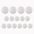 thumbnail image 1 of ButtonMode Tuxedo Suit Buttons 15pc Set (Fits Most Formalwear) Includes 4 Jacket Front Buttons (19mm or 3/4 Inch) and 11 Sleeve and Pant Buttons (15mm or 5/8 Inch), Ivory Satin, 15-Buttons, 1 of 5