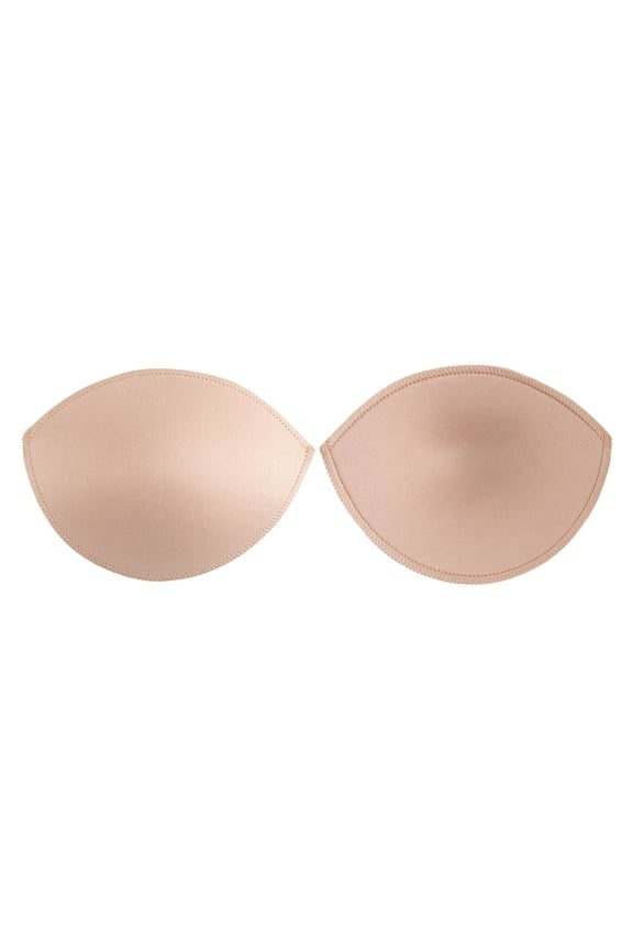 Un-Padded Bra Cups Insert or Sew In, Instant Shape + Support, Chest Crease Reducer for Bridal, Bridesmaid, Dresses, Beige, Unpadded Size D, 1 Pair