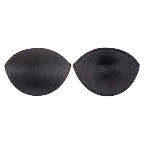 ButtonMode Un-Padded Bra Cups Insert or Sew In, Instant Shape + Support, Chest Crease Reducer for Bridal, Bridesmaid, Dresses, Black, Unpadded Size A, 1 Pair