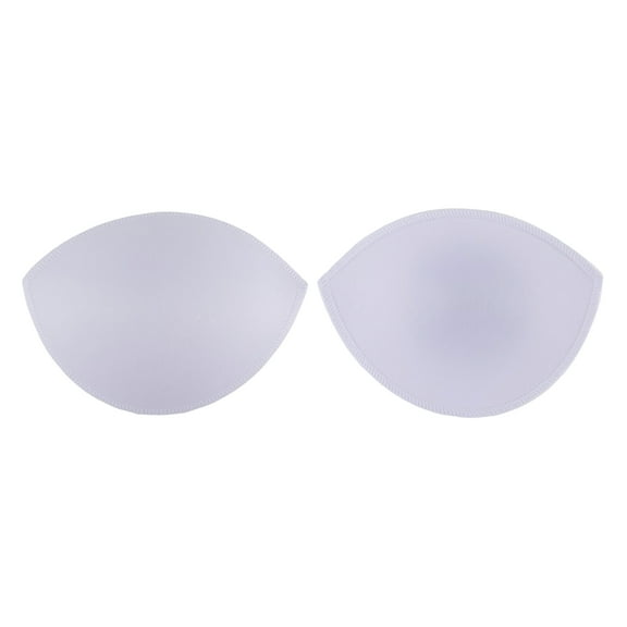 ButtonMode Un-Padded Bra Cups Insert or Sew In, Instant Shape + Support, Chest Crease Reducer for Bridal, Bridesmaid, Dresses, White, Unpadded Size B, 1 Pair