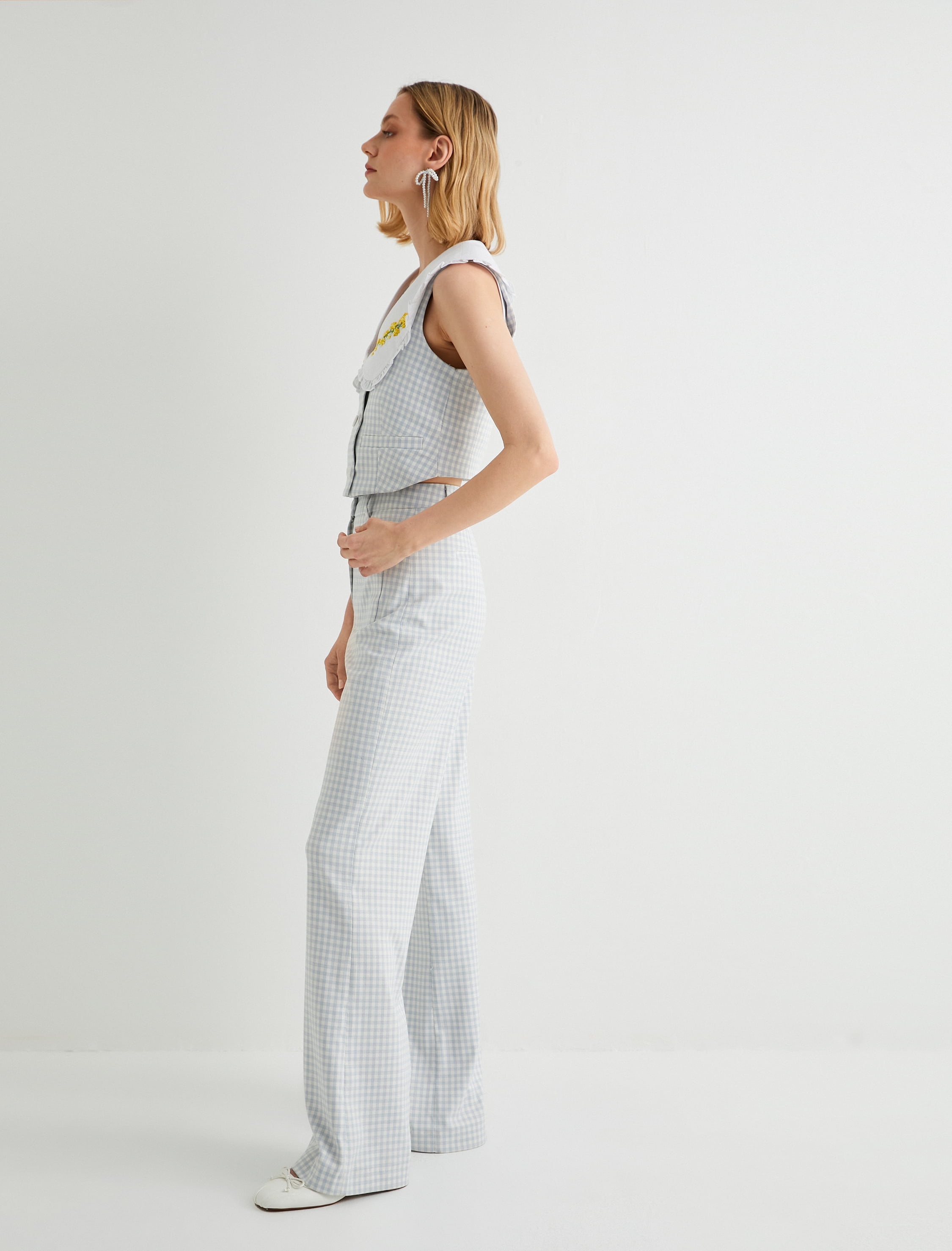 16323 Grey Pocket Detail Trousers