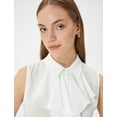 thumbnail image 1 of Buttoned Ruffle Neck Shirt, 1 of 6