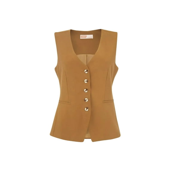 Buttoned Solid Vest