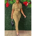 thumbnail image 1 of Buttoned Tie Up Crop Top  Cargo Pant, 1 of 8