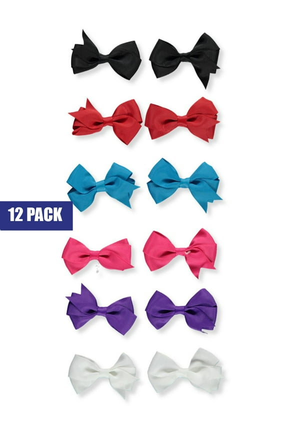 ' 12-Pack Hair Bow Holiday Pack Color: white/multi Size: one size