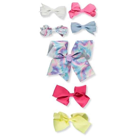 Buttons & Bows 7-Pack Bow Hair Clips - pink/multi, one size