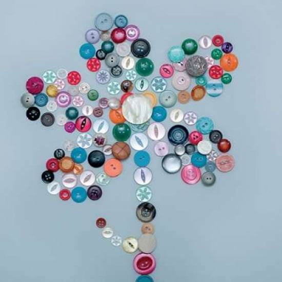 Buttons Flower Canvas Art - Ian Winstanley (24 x 24)