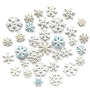 Buttons Galore 100 Snowflake Buttons Super Value Pack