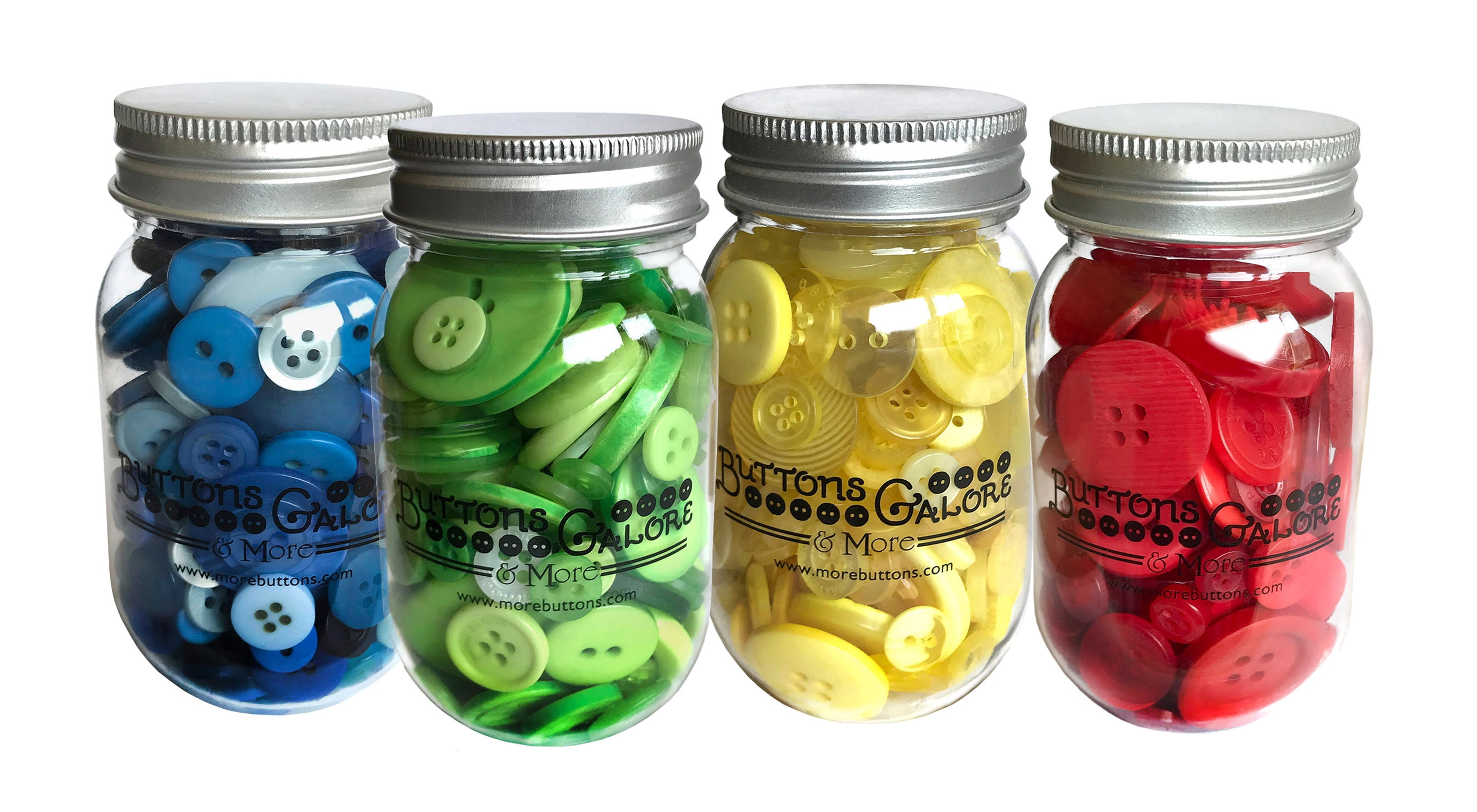 Buttons Galore 700+ Primary Colors Craft & Sewing Buttons in Mason Jar ...